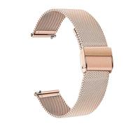 FYXT Bracelet De Montre En Acier Inoxydable Milanais Compatible Avec Garmin Vivomove HR 3 3S / Vivoactive 4 4S 3 / Venu 2 2S Sq/Bracelet De Montre De Style Luxe(Rose Gold,Vivoactive 3)