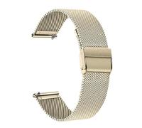 FYXT Bracelet De Montre En Acier Inoxydable Milanais Compatible Avec Garmin Vivomove HR 3 3S / Vivoactive 4 4S 3 / Venu 2 2S Sq/Bracelet De Montre De Style Luxe(Champagne Gold,Vivoactive 3)
