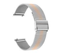 FYXT Bracelet De Montre En Acier Inoxydable Milanais Compatible Avec Garmin Vivomove HR 3 3S / Vivoactive 4 4S 3 / Venu 2 2S Sq/Bracelet De Montre De Style Luxe(Rose Gold Silver,Vivomove HR)