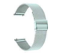 FYXT Bracelet De Montre En Acier Inoxydable Milanais Compatible Avec Garmin Vivomove HR 3 3S / Vivoactive 4 4S 3 / Venu 2 2S Sq/Bracelet De Montre De Style Luxe(Cloud Silver,Garmin Style)