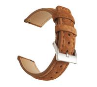 FYXT Bracelet de rechange en daim vintage 18 mm, 19 mm, 20 mm, 22 mm, marron gris pour accessoires de montre, 20mm