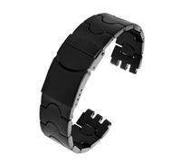 FYXT Compatible avec bracelet en métal massif, chaîne de montre convexe concave, YCS Yas YGS Iron Bracelet de montre en acier pour homme et femme, bracelet en céramique, 19mm, Acétate, Pas de gemme