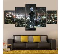 FYZKAY sur Toile Tableaux 5 Parties HD Imprimer Anime Ken Kaneki Tokyo Ghoul Art Moderne Décor À La Maison Enfants Chambre Cadeau sans Cadre