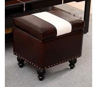 FYZLOIPU Repose-Pieds SML Repose-Pieds Siège Cubique Repose-Pieds en Similicuir Tabouret Ottoman Banc Ottoman Coffre À Jouets avec Fermeture Éclair Coffre De Rangement Supérieur Coffre Otto,