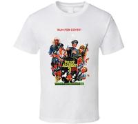 FYZPKR Police Academy 3 80s Comedy Slapstick Movie Fan T Shirt WhiteLarge