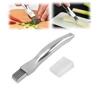 FYZSJWL Couteau à déchiqueter les oignons, Trancheur à oignons Verts en Acier Inoxydable, Multifonction Ustensile de Cuisine, pour légumes et fruits