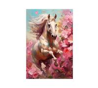 Fyzuf Cheval Art mural Animal Peinture à l'huile sur toile Poster Cheval Cubisme Coloré Chevaux mignons Esthétique Chambre Poster sur toile sans cadre 30 x 45 cm