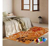 Fzamudng Kit Tapis Point Noué Kits De Tapis À Crochets avec Motif Pré-Imprimé pour Adultes 80 x 115 cm Latch Hook Kit Fabrication De Tapis À Faire Soi-Même Kit Tapisserie Crochet à Loquet Bricolage