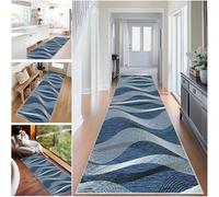 Fzamudng Tapis de Couloir antidérapant Tapis Cuisine Devant Evier Lavable 80 x 380 cm Tapis de Passage Long Tapis Paillasson Absorbant pour Salon Chambre Buanderie Tapis de Entree Interieur Long