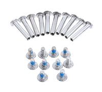 Fzaqwen 10 Pièces Vis pour Roue de Patin en Ligne Boulon de Patinage Écrou Accessoire Roller Remplacement Inoxydable Résistant Utilisation sur Patins Roulette, Argent, 36mm