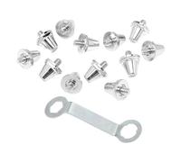 Fzaqwen 12 Pièces Crampons de Football Antidérapants Remplacement pour Chaussures Plots Filetés M5 Aluminium Pointes de Terrain Ferme Adapté Sport Collectif