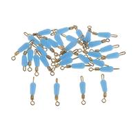 Fzaqwen 30 Pièces Émerillons de Pêche Connecteurs Attache Rapide Crochets Solide Inoxydable Double Usage Pêche Extérieure Leurres Souple, comme décrit,