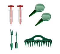 Fzaqwen 4 Pièces Distributeur de Semences Lot Outil de Plantation Semoir à Main Accessoire Portable Léger pour Plantation Adapté à Jardin Terrasse Po, 7pcs Ensemble
