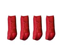 Fzaqwen 4 Pièces Protège-Jambes Cheval Enveloppes Protection pour Membres Soutien Néoprène Respirant pour Accessoires Réutilisables Adaptées à La Randonnée Co, Rouge, s