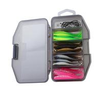 Fzaqwen 40 Pièces Leurres de Pêche Souples Appâts Artificiels Polyvalents vers de Mer Élastiques pour Bass Truite Adaptés à Pêche en Rivière Pêche Loisirs