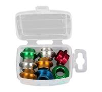 Fzaqwen 8 Pièces Entretoises Roulement Patinage Espaceurs Axe Inline Skate 8mm Entretoise Bague Aluminium Résistante Accessoires Remplacement pour Skateboard, Couleurs Mélangées Aléatoires