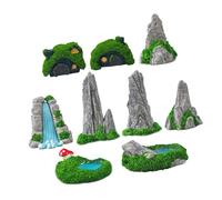 Fzaqwen 9 Mini Bonsaïs Miniatures Scène de Piscine de Montagne Artisanat