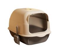 Fzaqwen Bac à Litière pour Chat Maison de Toilette Boîte à Litière Plateau Hygiénique Conception Fermée Anti-Projections avec Parois Hautes Emplacement pour, Black