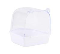 Fzaqwen Bac de Bain Suspendu pour Oiseau de Compagnie, Facile à Installer, Blanc
