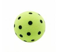 Fzaqwen Balle d'Entraînement Silencieuse Pickleball Balle d'exercice Balle en Mousse Balle de Réaction Surface Lisse avec Points Imprimés pour Traçabilité, Fluo Green Black Dot