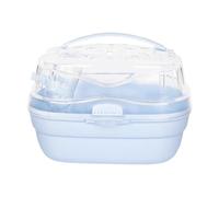 Fzaqwen Boîte de Transport pour Hamsters 19,8 X 16 X 15 Cm avec Intégré, Bleu