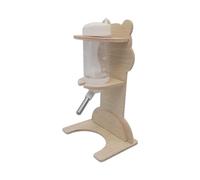 Fzaqwen Bouteille d'eau avec Support en Bois pour Animaux de Compagnie, Porte-Bouteille Anti-Fuite pour Hamster, Distributeur d'eau pour Paire, 80ml