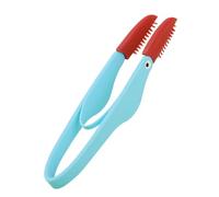 Fzaqwen Brosse Peigne pour Chat pour Éliminer de Larmes Peigne de Soins Hygiène Oculaire Accessoire Multifonction Silicone PP Poignée Facile à Utiliser, Bleu