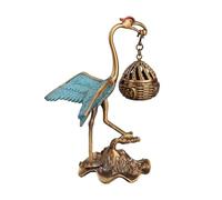 Fzaqwen Brûleur d'Encens Support Porte-bol Diffuseur d'Encens Cônes Suspendu Sculpture Grue en Alliage pour Purification de l'Air Méditation