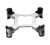 Fzaqwen Camping Support de de Camping Grille Porte-Bois Acier Inoxydable Robuste Portable Adapté Aux Sorties Camping Randonnées Pique-niques Barbecue, 25 cm x 25 cm x 3,2 cm