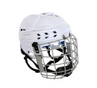 Fzaqwen Casque de Hockey avec Grille Faciale Intégrée Casque de Protection Sportive Casque à Coque Dure Casque Intégral Matériaux PP EVA Acier Carbone