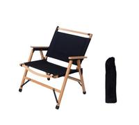 Fzaqwen Chaise Pliante Extérieure Chaise de Camping Fauteuil Pliant Siège Portatif Structure en Hêtre et Toile Oxford Installation en Quelques Secondes, Noir
