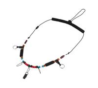 Fzaqwen Collier de Pêche à La Mouche avec Lanière Ajustable Multifonctionnelle Accessoire en Bois et Mousse pour Outils de Pêche Adaptés à L'Utilisation en Pl, C