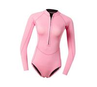 Fzaqwen Combinaison de Plongée Femme Néoprène 2mm à Manches Longues Fermeture Éclair sur Le Devant Protection Thermique pour Nager Surfer Plonger Convient à L, XL