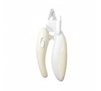 Fzaqwen Coupe-ongles pour Animaux Coupe Griffes Tondeuse Ciseaux Tranche Métal Affûté avec Éclairage LED pour Repérer la et Pare-éclats Transparent Poignée, Marron Clair