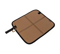 Fzaqwen Coussin Étanche Tapis de Sol Pliable Oxford 600D avec Siège Portable Mat Isolant et Mousqueton Attaché Adapté pour Pêche Randonnée Sorties, Brun