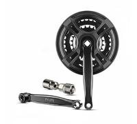 Fzaqwen Crank Arm Ensemble Pédalier Carré Bras de Manivelle Vélo Structure Renforcée pour Usage Prolongé Dents Épaisses pour, 170 Mm, Manivelle Gauche + Plateau Droit + Extracteur De Manivelle