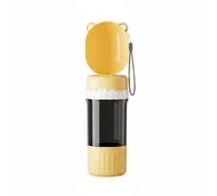 Fzaqwen Distributeur Industriel Bouteille d'eau pour Animaux Gourde Conteneur Récipient Bouchon Vissé Anti-Fuite Bandoulière Pratique Convient aux Chats et Chiens Balades Courts, Jaune