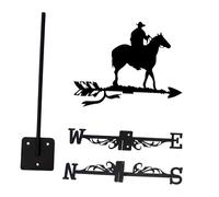 Fzaqwen en Fer Forgé en Forme de Cheval, Ornement Décoratif D'extérieur, Idéale pour Jardin, Terrasse, Abri de Jardin Ou Maison, Cheval D'équitation