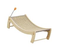 Fzaqwen Fauteuil pour Chat Griffoir Lounge Combinant Bois et Sisal pour Une Double Fonction de Dégriffage et de Repos Conçu pour La Vie Intérieure et Le, 63x33x20cm