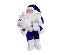 Fzaqwen Figurine Père Noël Décoration Statuette de Noël Sculpture Artisanale Statue Debout Poupée Matériel PP Adaptée Cadeau Pendaison Crémaillère Décoration, BLEU