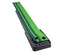 Fzaqwen Golf Putting Tapis de Putting Entraîneur de Putting Outil d'Entraînement Accessoire de Golf Parcours Étroit et Long avec Ligne Centrale pour Un Chemin, 3 Mètres