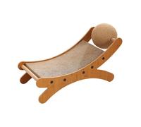 Fzaqwen Griffoir pour Chat D'intérieur, Mobilier pour Chat, Mini Chaise de Plage pour Chat, Lit pour Animaux avec Balle à Griffer, Papier Ondulé