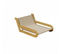 Fzaqwen Griffoir pour Chat Lit Grattoir Meuble à Chat Planche à Griffes Fauteuil Courbé et Bois Résistant pour Protéger Les Meubles et Offrir Repos, Sisal Classique
