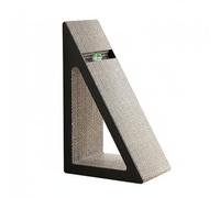 Fzaqwen Griffoir pour Chat Planche à Gratter Rampe Tunnel Divan en Carton Ondulé Épais Résistant à l'usure avec Balle Sonore Intégrée Structure Inclinée sans, L Triangle Creux