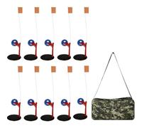 Fzaqwen Indicateur Touche avec Drapeau | Pliable, Drapeau Pêche Blanche, Léger, Pêcheurs