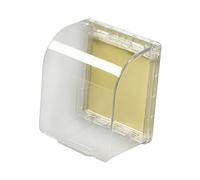 Fzaqwen Interrupteur Couvercle Boîte Prise Murale Étanche Auto-adhésif Résistant En Installation Simple avec Plateau Adapté pour Maison École C, blanc