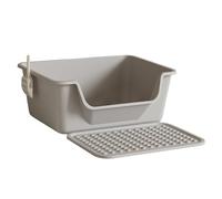Fzaqwen Kit à Litière surélevé pour Chat avec Pelle et Tapis, Gris