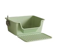 Fzaqwen Kit à Litière surélevé pour Chat avec Pelle et Tapis, Vert