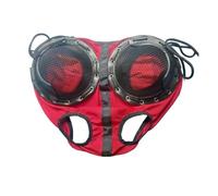 Fzaqwen Lunettes pour Cheval Yeux Équestre Élastique Résistante Protection des Yeux Fonction Antipoussière Convient à La Pratique Sportive Loisir, Rouge