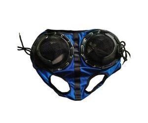 Fzaqwen Lunettes pour Cheval Yeux Équestre Élastique Résistante Protection des Yeux Fonction Antipoussière Convient à La Pratique Sportive Loisir, Bleu